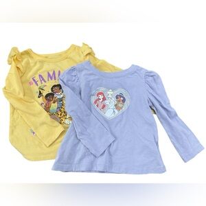 Disney Long Sleeve Tees - Yellow and Lavender
